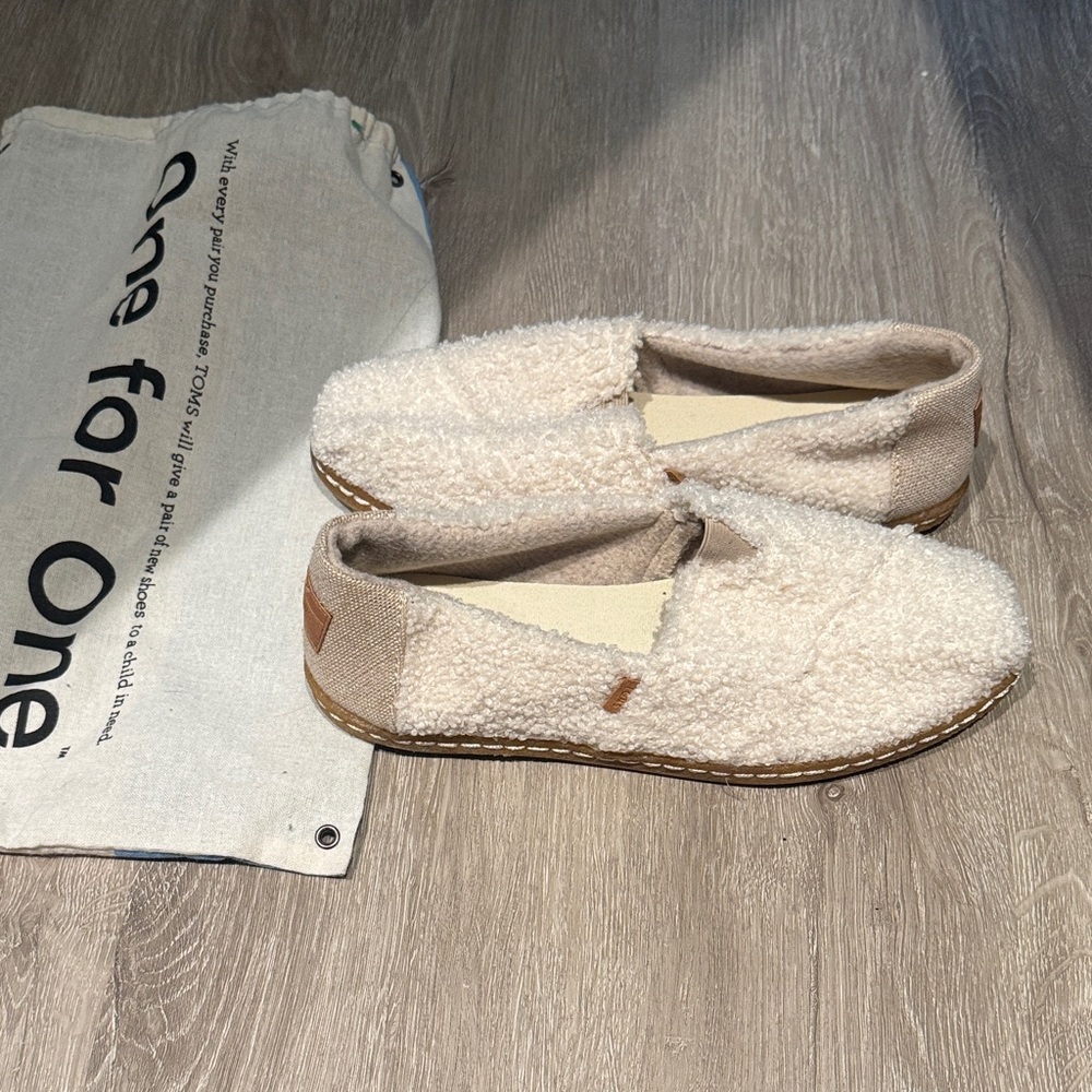 Toms New Cozy Cream Slip-On Shoes